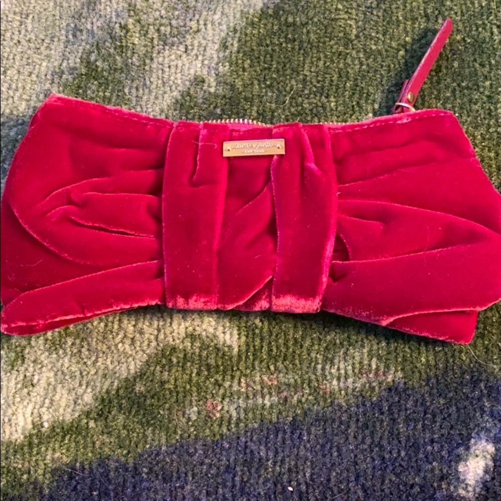 Kate spade deep pink velvet bag